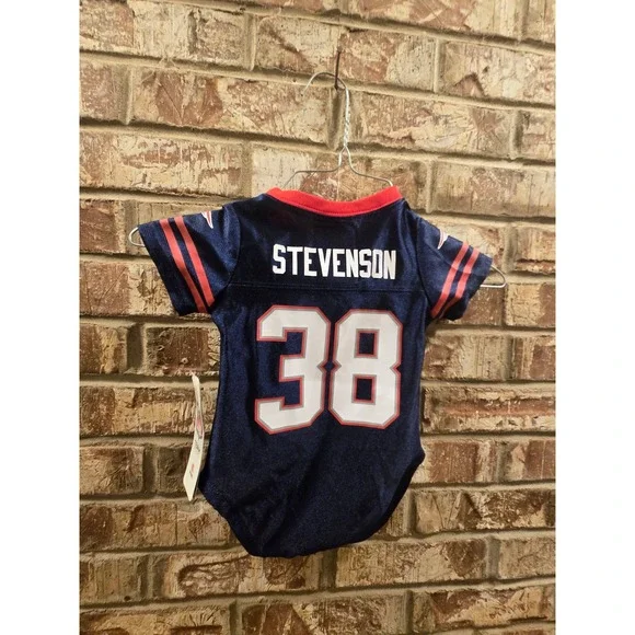 Kids NFL New England Patriots 38 Stevenson Jersey Bodysuit Infant - Picture 2 of 3
